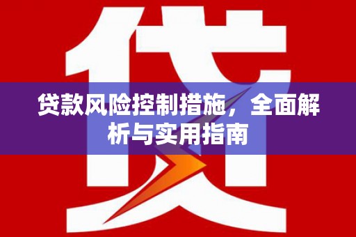 广饶贷款风险控制措施，全面解析与实用指南