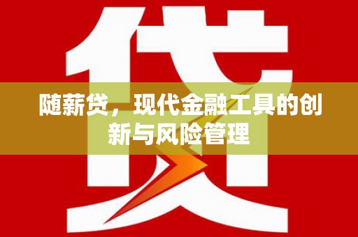 广饶随薪贷，现代金融工具的创新与风险管理