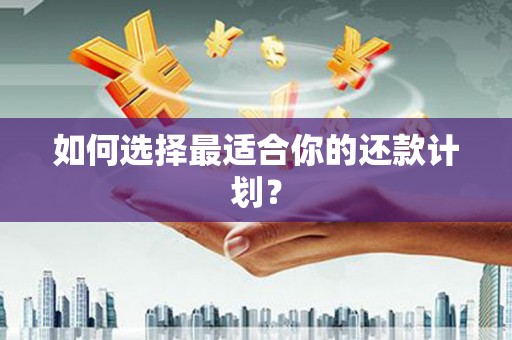 广饶如何选择最适合你的还款计划？
