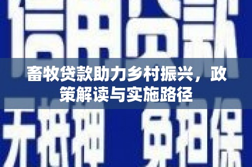 广饶畜牧贷款助力乡村振兴，政策解读与实施路径