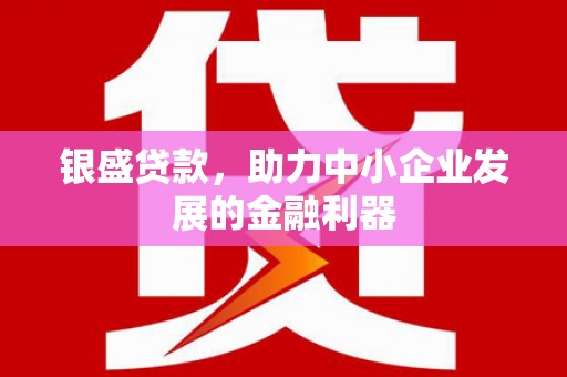 广饶银盛贷款，助力中小企业发展的金融利器