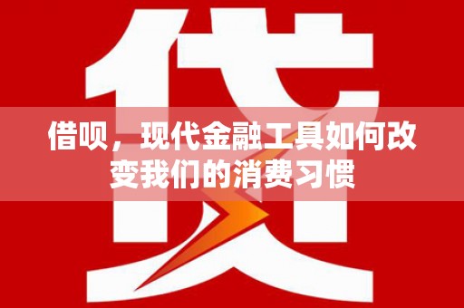 广饶借呗，现代金融工具如何改变我们的消费习惯