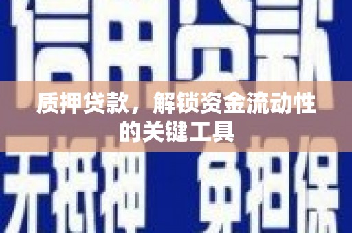 广饶质押贷款，解锁资金流动性的关键工具