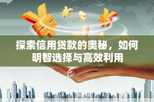 广饶探索信用贷款的奥秘，如何明智选择与高效利用