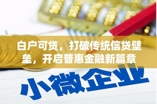 广饶白户可贷，打破传统信贷壁垒，开启普惠金融新篇章