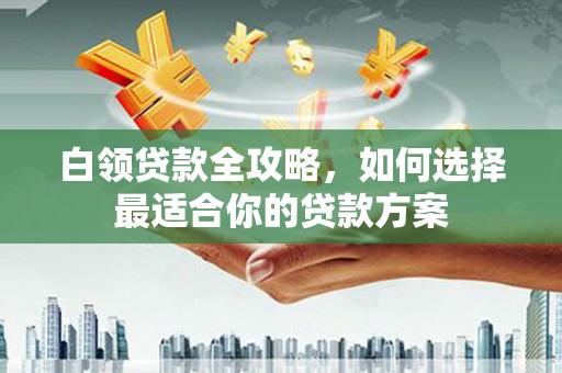 广饶白领贷款全攻略，如何选择最适合你的贷款方案